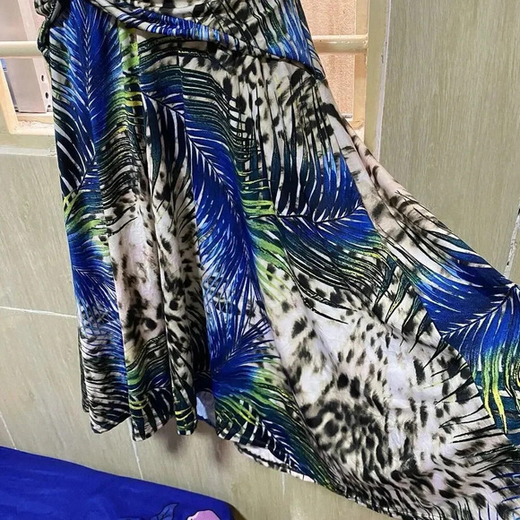 jus d orange Paris Midi Dress Fit Flare Round Neck Short Sleeve Stretch Women S - Picture 5 of 9